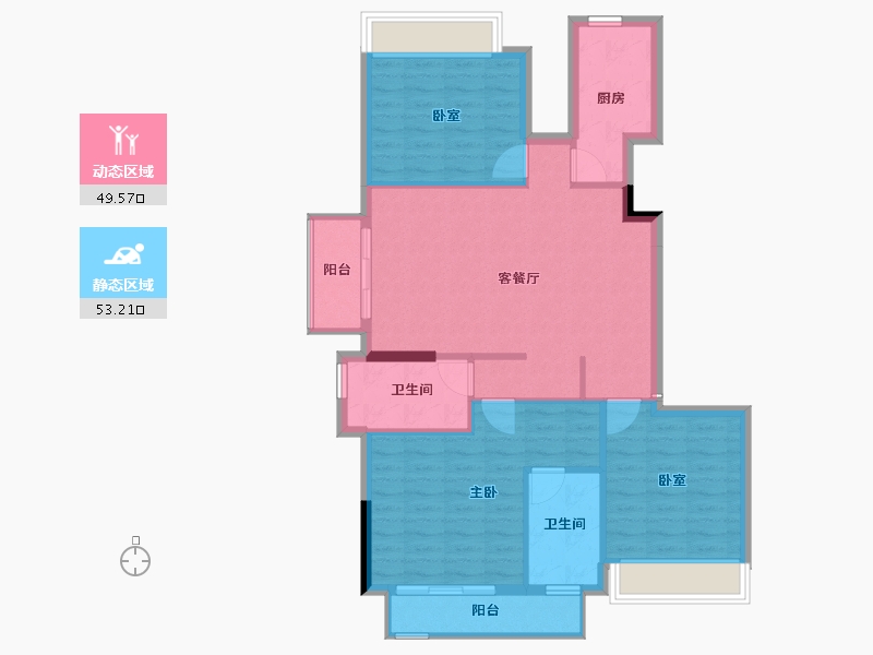 贵州省-黔西南布依族苗族自治州-景地·峰域湾二期-93.59-户型库-动静分区