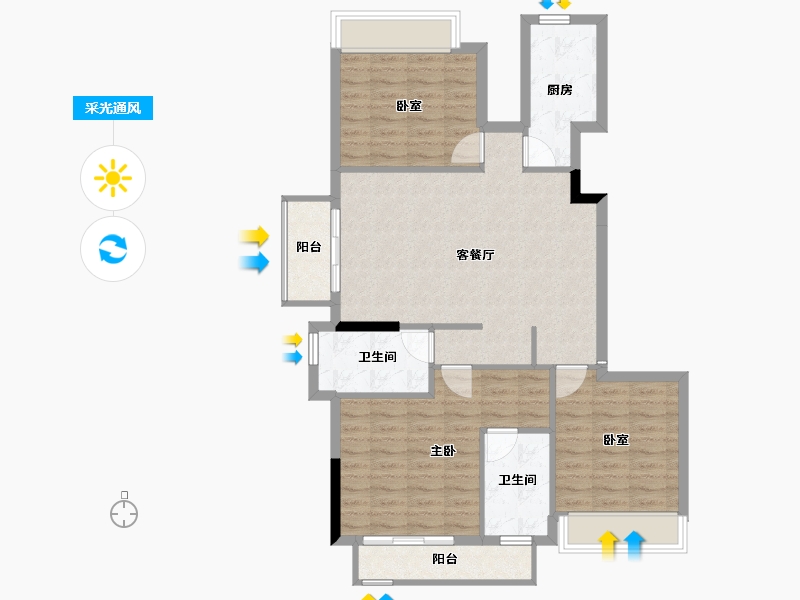 贵州省-黔西南布依族苗族自治州-景地·峰域湾二期-93.59-户型库-采光通风