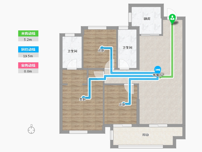 福建省-宁德市-金域悦城三期-85.57-户型库-动静线