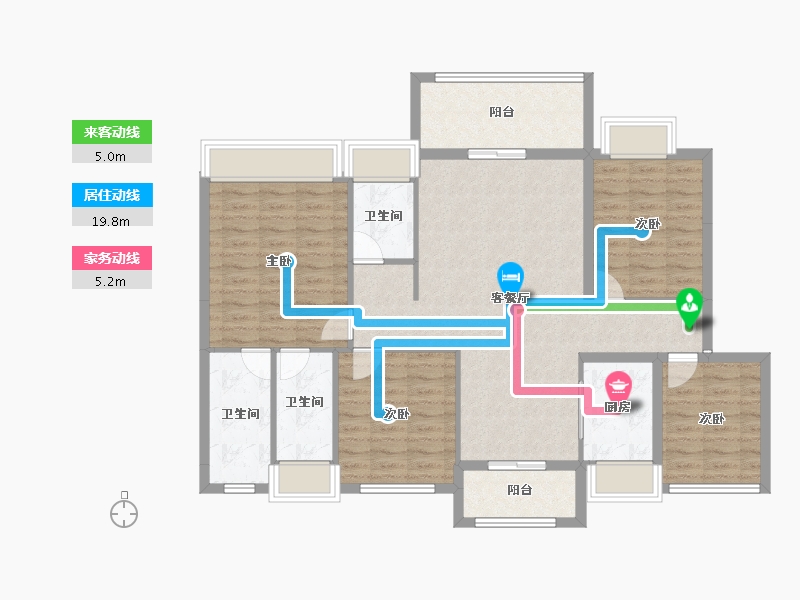 湖南省-郴州市-金麟府-113.29-户型库-动静线