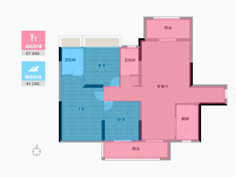 湖南省-郴州市-锦绣金湾-99.87-户型库-动静分区