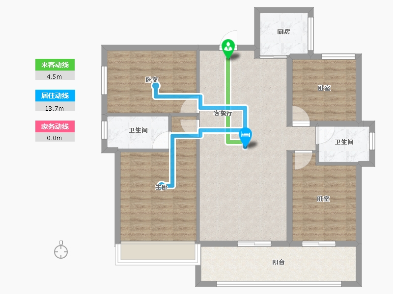 湖南省-郴州市-金麟府-104.03-户型库-动静线