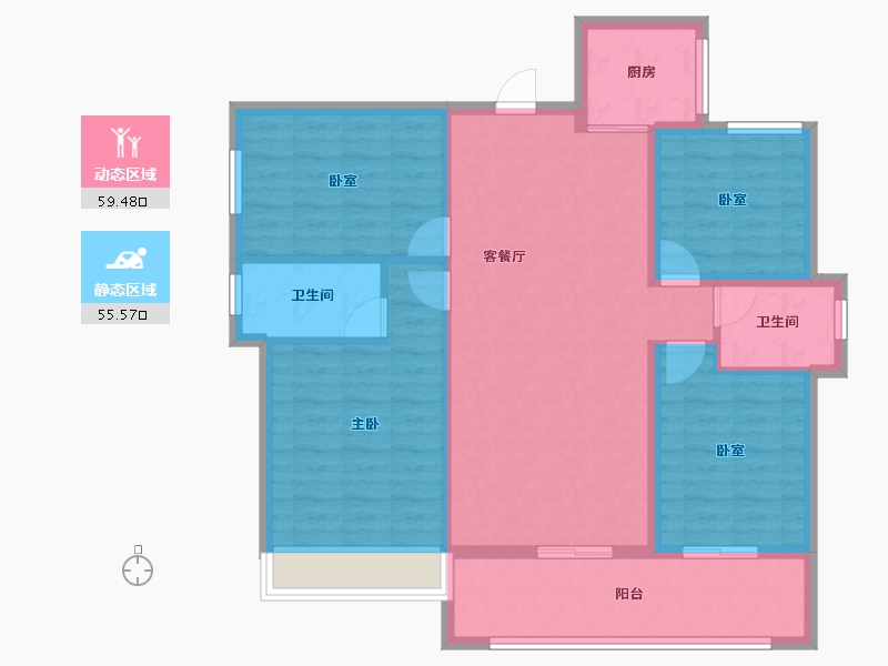 湖南省-郴州市-金麟府-104.03-户型库-动静分区