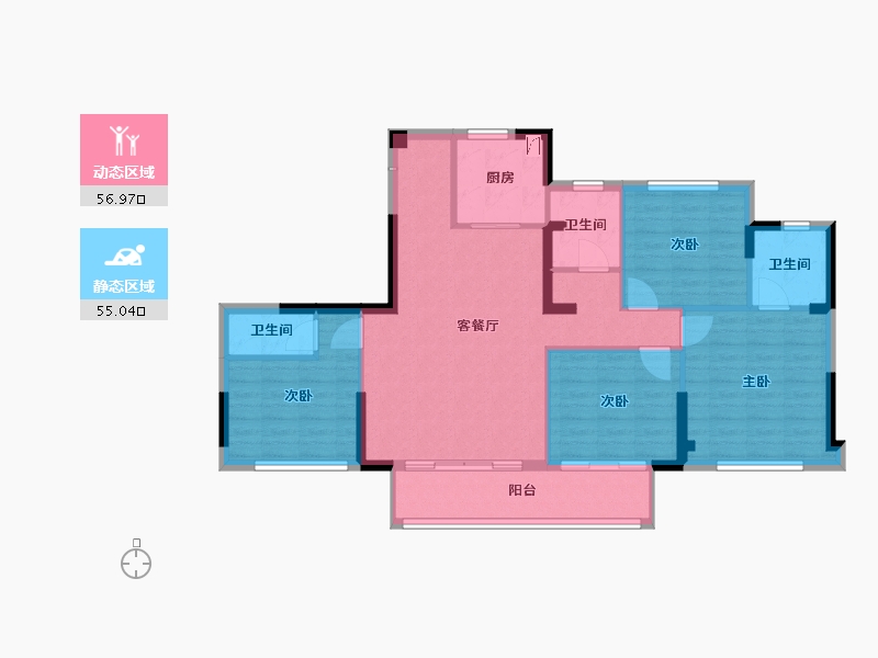 福建省-三明市-福建一建悦龙郡-101.00-户型库-动静分区