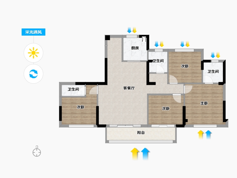 福建省-三明市-福建一建悦龙郡-101.00-户型库-采光通风