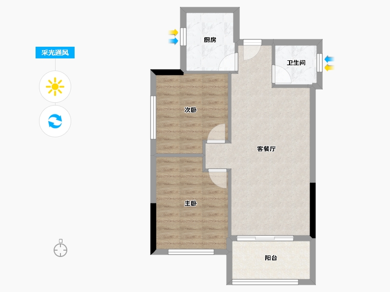 贵州省-黔西南布依族苗族自治州-景地·峰域湾二期-63.15-户型库-采光通风