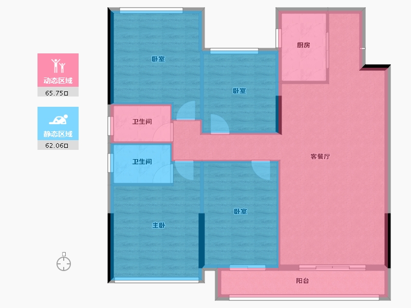 贵州省-黔西南布依族苗族自治州-景地·峰域湾二期-116.80-户型库-动静分区