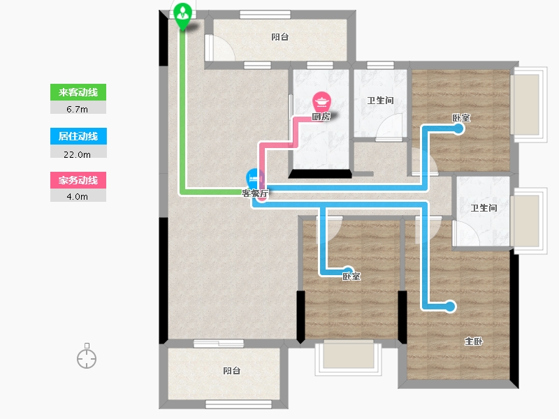 湖南省-郴州市-锦绣金湾-93.04-户型库-动静线