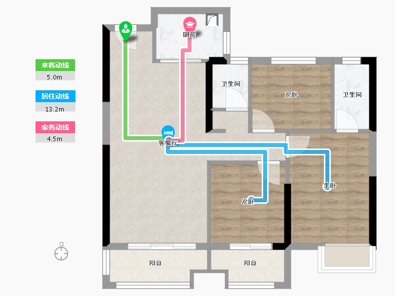 福建省-三明市-港务山水瑞晟园-71.20-户型库-动静线