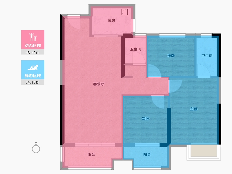 福建省-三明市-港务山水瑞晟园-71.20-户型库-动静分区