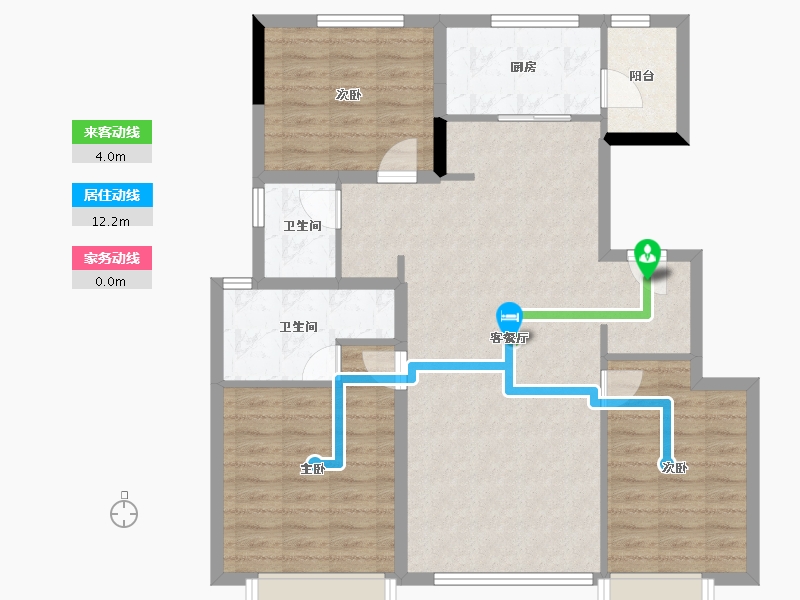 黑龙江省-齐齐哈尔市-中国通新中央公园-97.59-户型库-动静线