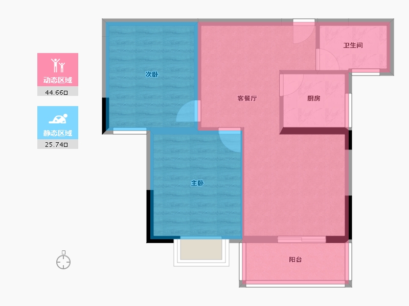 湖北省-十堰市-润扬华府-62.72-户型库-动静分区