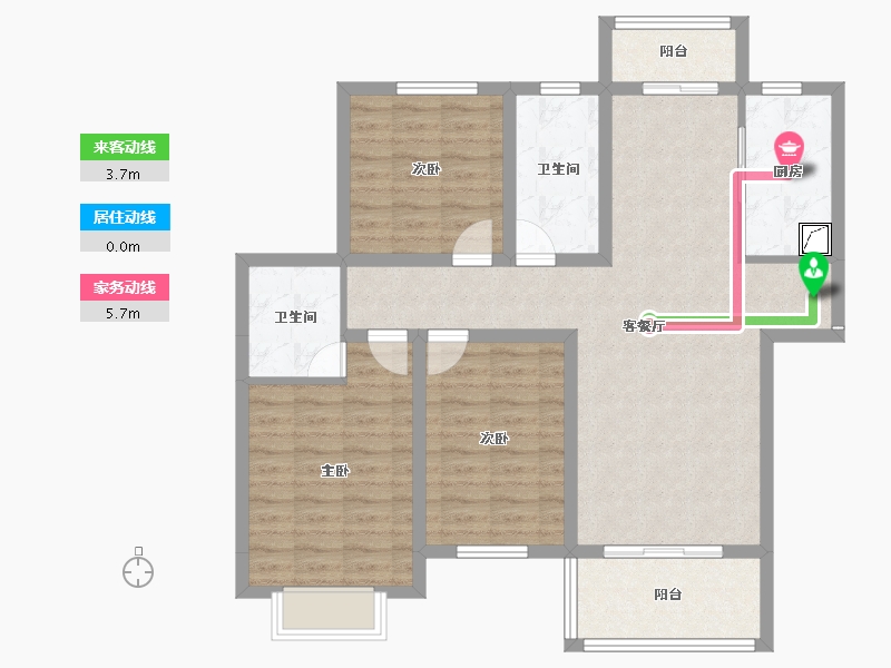 安徽省-蚌埠市-通成紫都顺苑-96.81-户型库-动静线