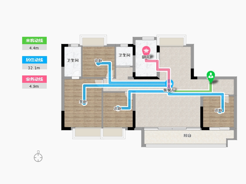 江西省-九江市-碧桂园·江屿城-112.00-户型库-动静线