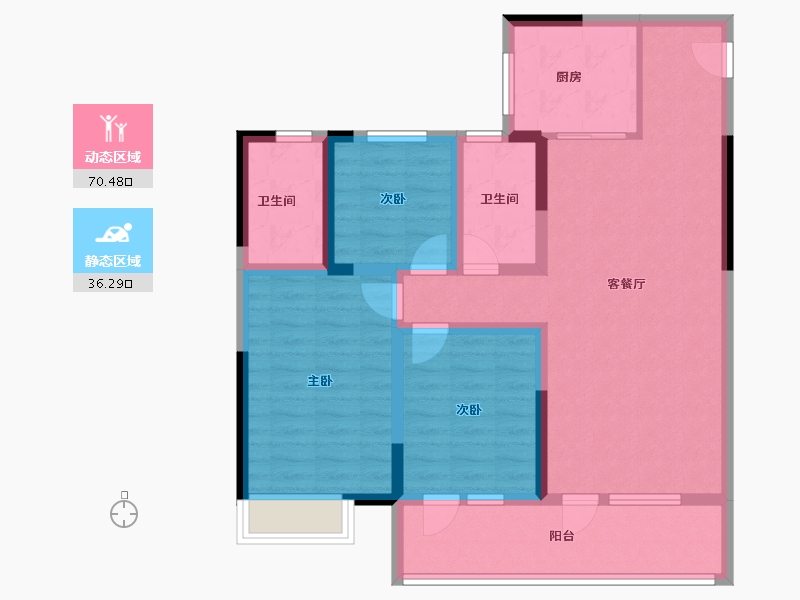 山东省-济宁市-青特星城-94.41-户型库-动静分区