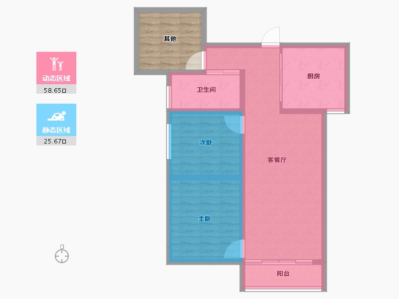 甘肃省-庆阳市-澳恺华府-84.26-户型库-动静分区