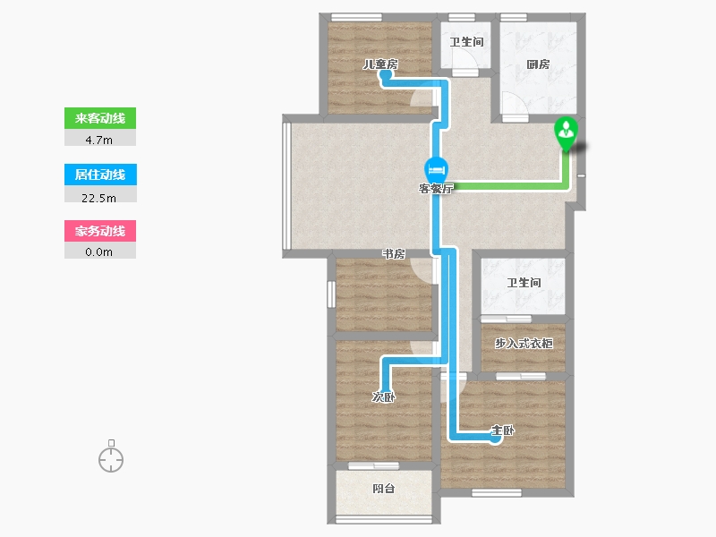 辽宁省-阜新市-双池花园-97.23-户型库-动静线