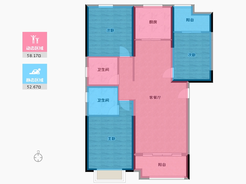 陕西省-安康市-建辉智汇城-115.00-户型库-动静分区