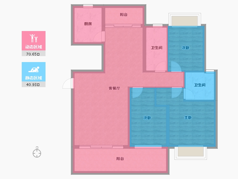 贵州省-遵义市-诗乡府-100.14-户型库-动静分区