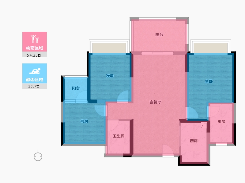 贵州省-遵义市-顺成国宾壹号-79.33-户型库-动静分区