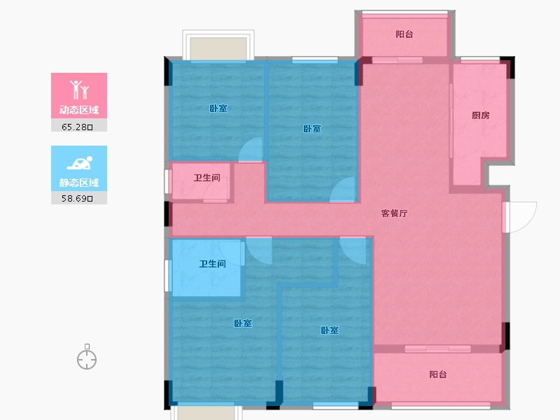 湖北省-宜昌市-映象江南-112.79-户型库-动静分区