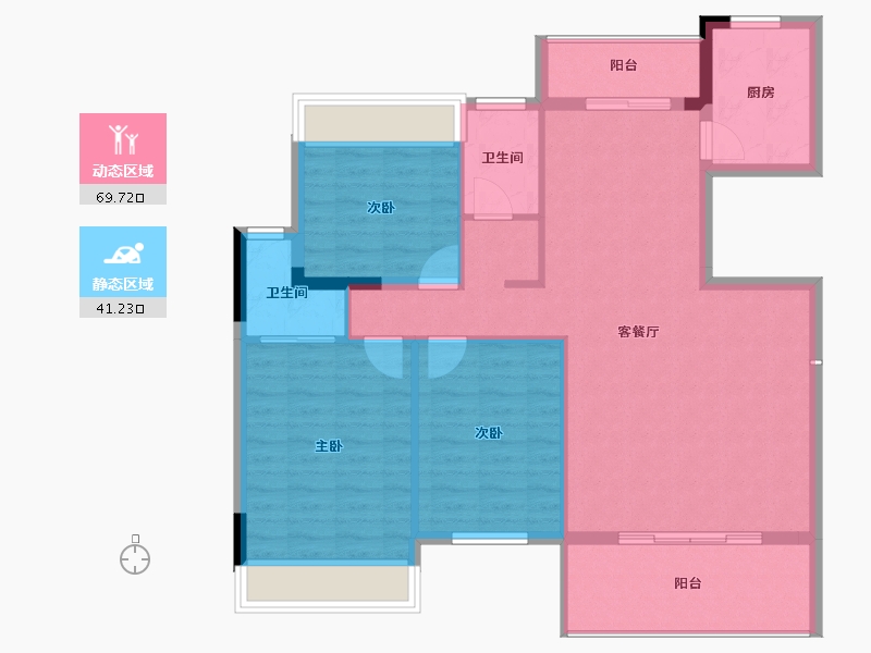 江西省-九江市-和兴·中央花园-101.21-户型库-动静分区