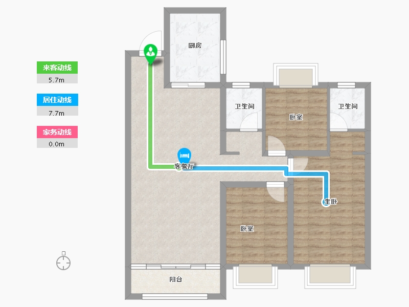 陕西省-安康市-天一城市之光-89.61-户型库-动静线