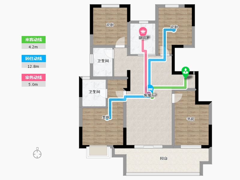 河南省-商丘市-润泓·壹号城邦-106.01-户型库-动静线