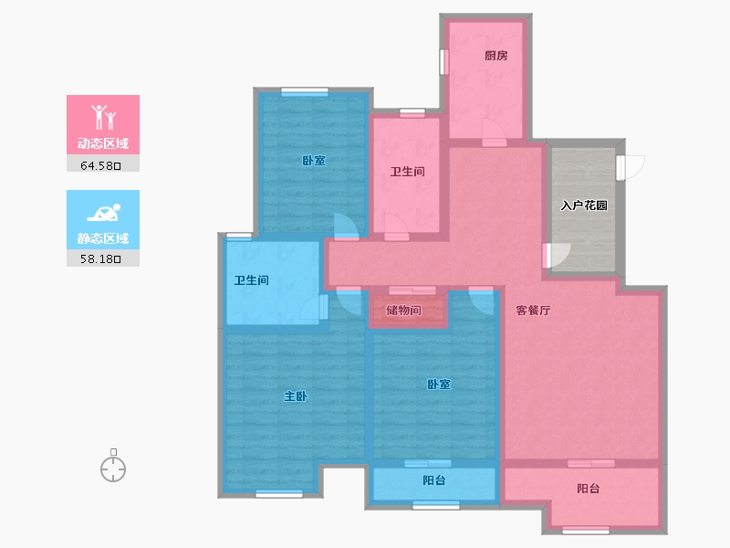 江苏省-镇江市-荔湾城-114.00-户型库-动静分区