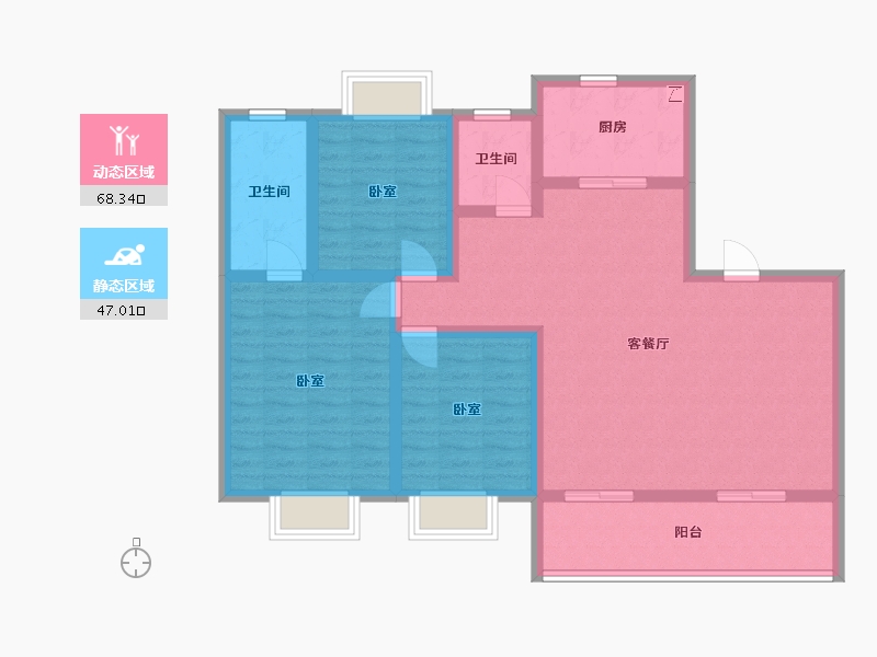 江苏省-镇江市-融创·京源里-103.06-户型库-动静分区