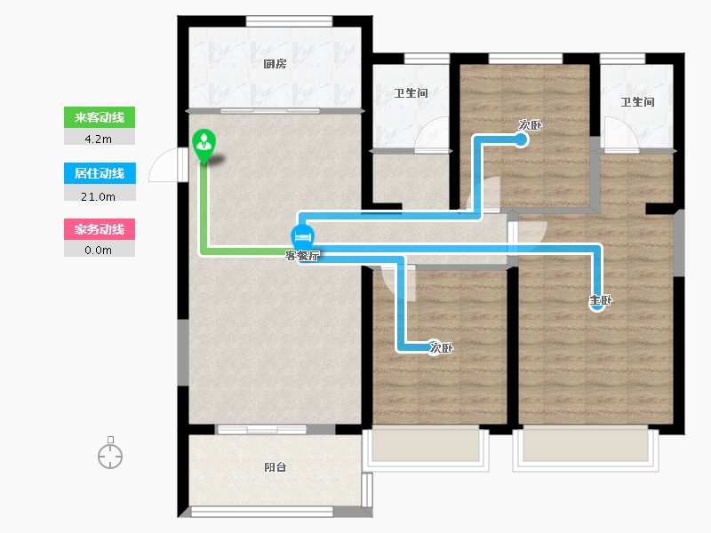 河南省-新乡市-高晟福润城-96.84-户型库-动静线