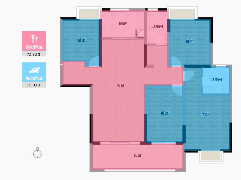 甘肃省-庆阳市-御江天府-118.22-户型库-动静分区