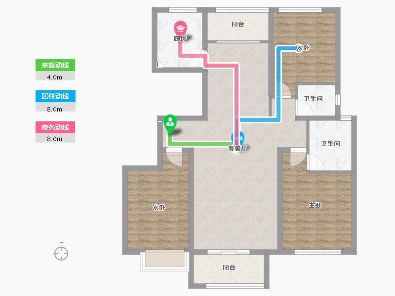 河南省-商丘市-运河壹号院-104.86-户型库-动静线