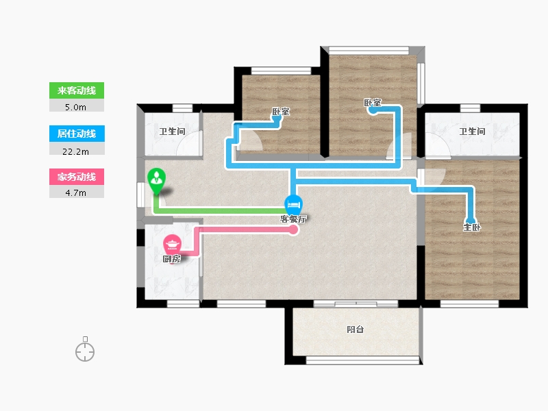 四川省-达州市-碧桂园珑樾湾-78.66-户型库-动静线