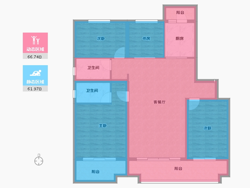 河南省-商丘市-碧桂园天悦三期-116.04-户型库-动静分区