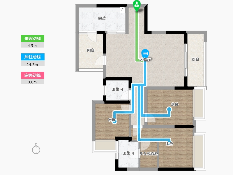 重庆-重庆市-中国铁建東林道-94.29-户型库-动静线