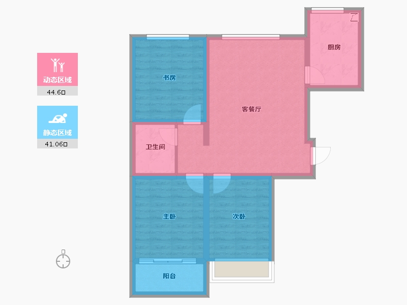 山西省-晋中市-新富嘉苑二期-76.04-户型库-动静分区