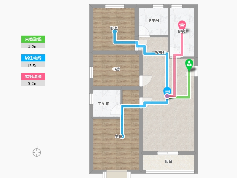 北京-北京市-禧悦学府-68.00-户型库-动静线