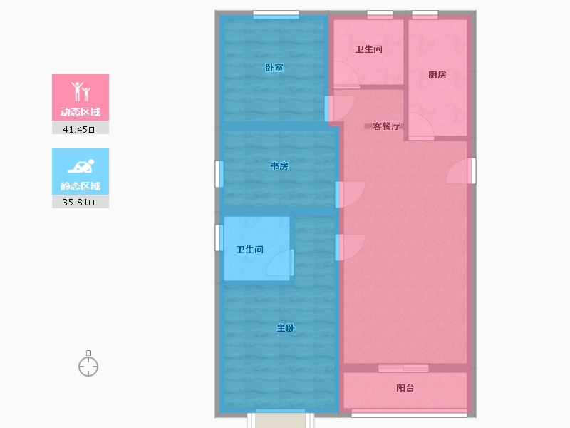 北京-北京市-禧悦学府-68.00-户型库-动静分区