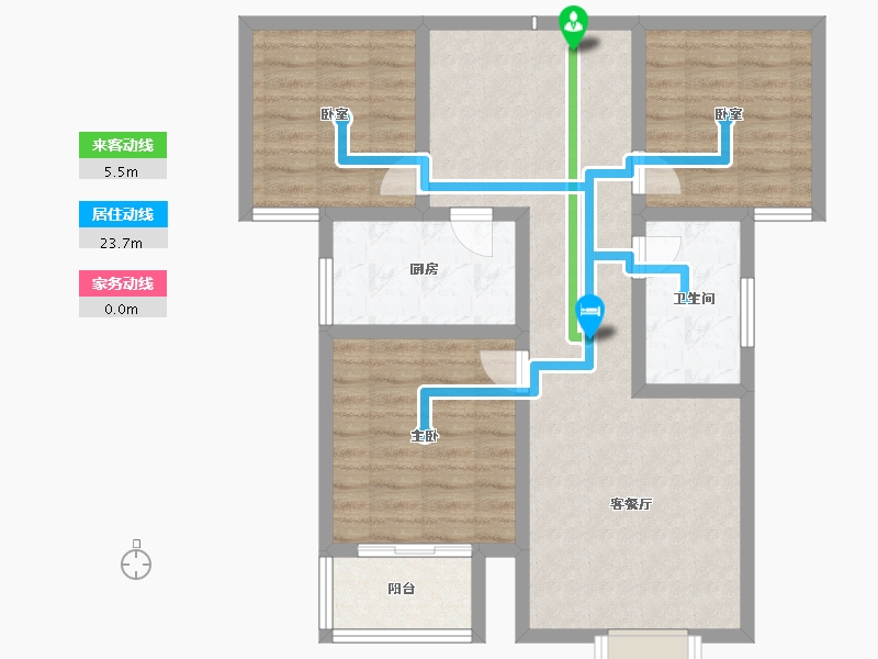 河南省-商丘市-信德长寿一号-84.01-户型库-动静线