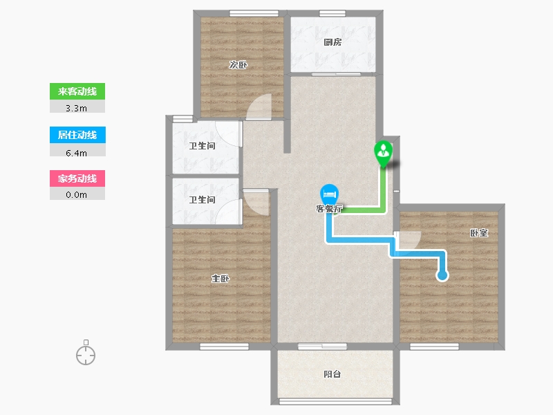 辽宁省-阜新市-孔望尚府-112.01-户型库-动静线