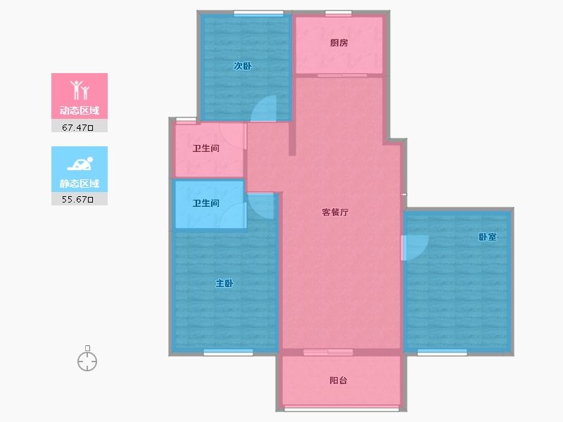 辽宁省-阜新市-孔望尚府-112.01-户型库-动静分区