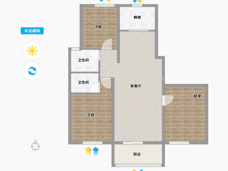 辽宁省-阜新市-孔望尚府-112.01-户型库-采光通风