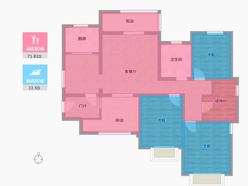 安徽省-合肥市-徽贵苑-120.00-户型库-动静分区