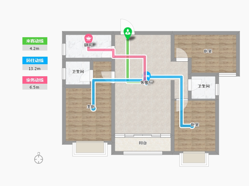 陕西省-安康市-天一城市之光-84.00-户型库-动静线