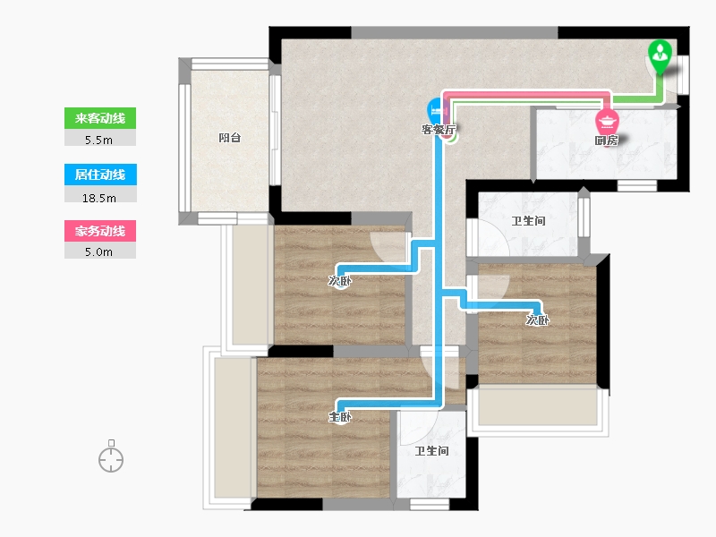 四川省-达州市-恒胜·江与城-61.53-户型库-动静线