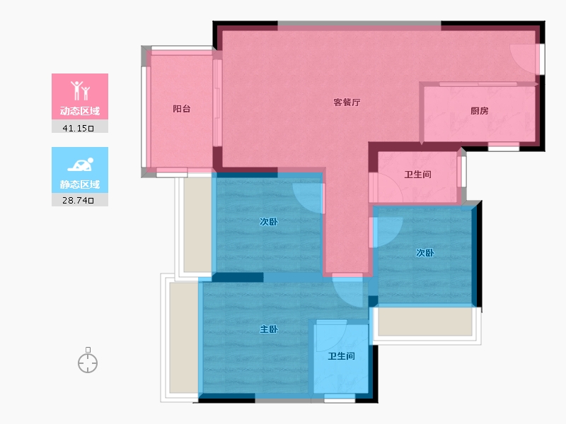 四川省-达州市-恒胜·江与城-61.53-户型库-动静分区