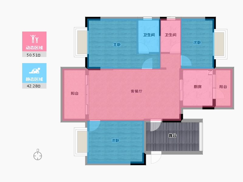 贵州省-遵义市-赤水碧桂园-92.19-户型库-动静分区