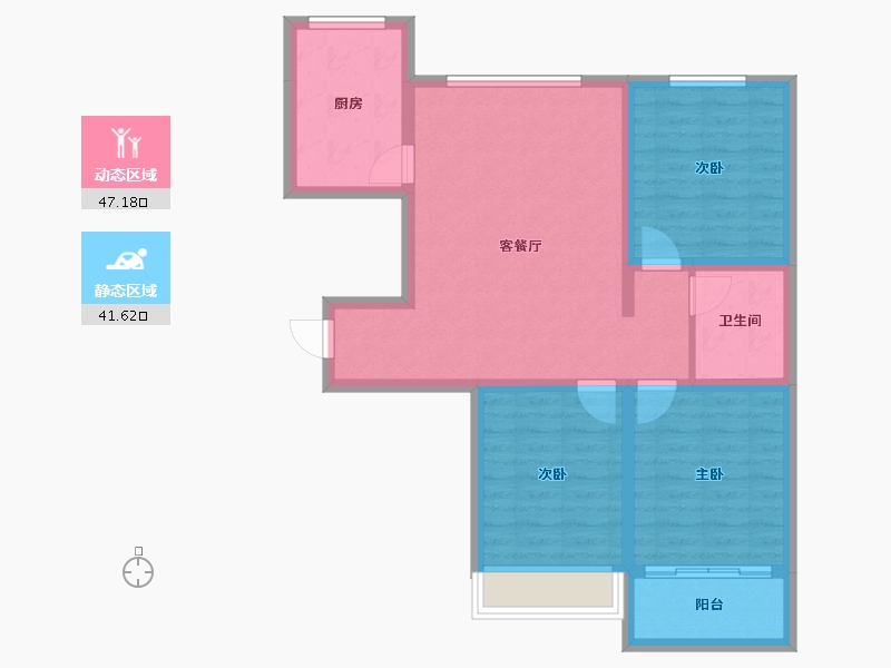 山西省-晋中市-新富嘉苑二期-78.98-户型库-动静分区