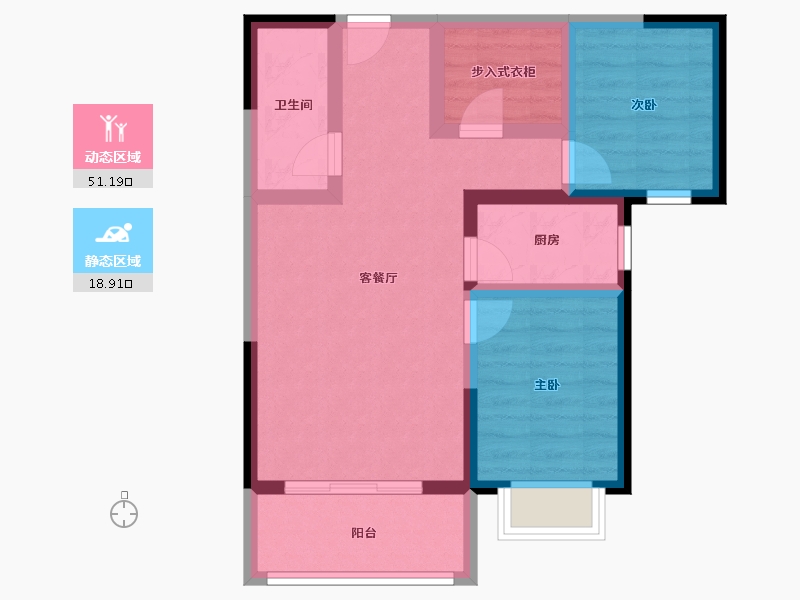 河北省-保定市-乾城华府-61.23-户型库-动静分区